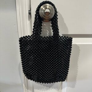 Black Beaded Bag